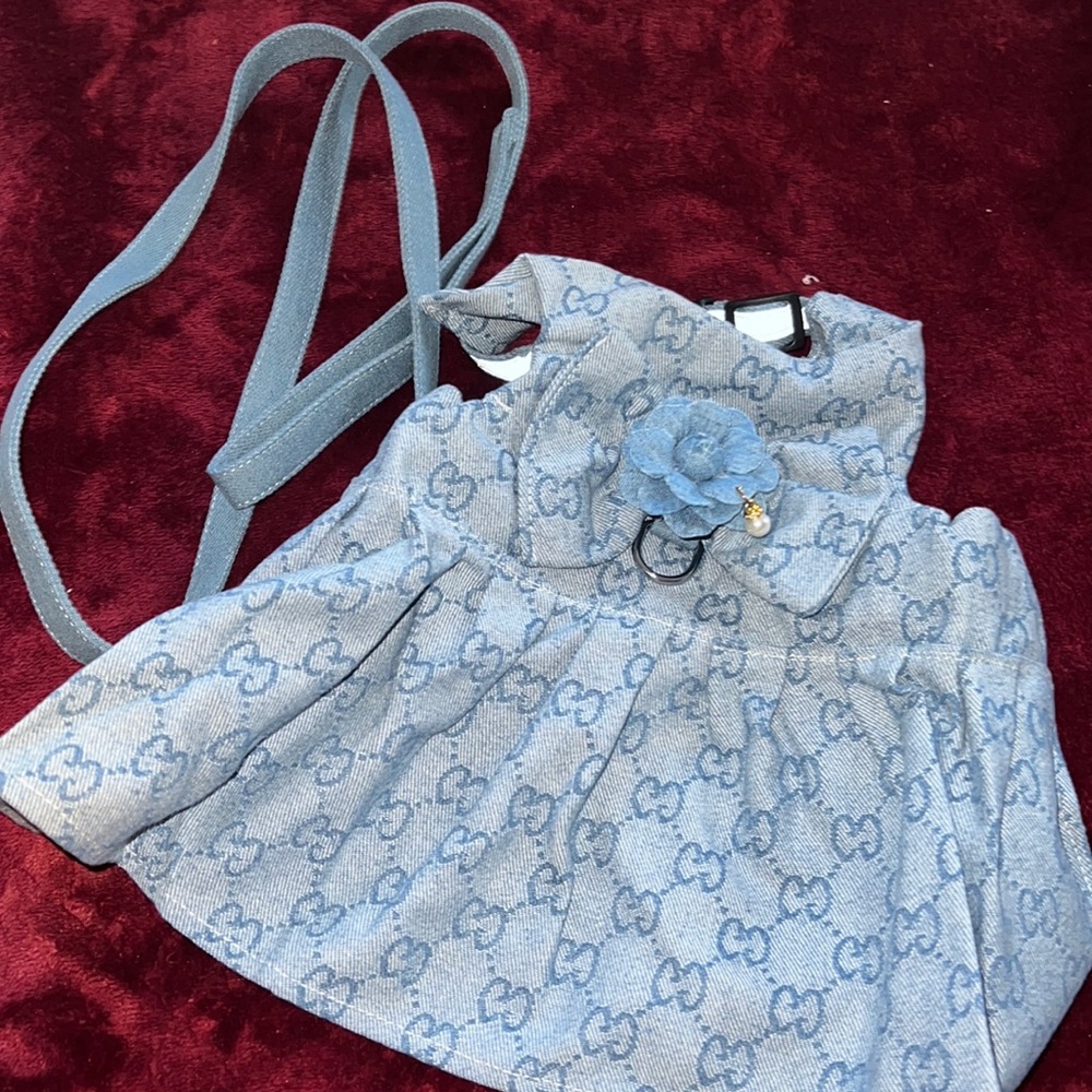 NEVER USED Denim Dresses for SMALL BREED DOGS